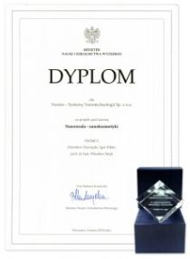 Podczas XVII edycji Giełdy Wynalazków, odbywającej się w marcu 2010 roku w Warszawie, firma Nantes – Systemy Nanotechnologii otrzymała dyplom Minister Nauki i Szkolnictwa Wyższego prof. dr hab. Barbary Kudryckiej za projekt „Nanowoda – Nanokosmetyki”